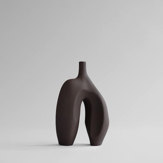 101 Copenhagen Decorative Ceramic Vase Ni Medio Brown 24x21xH43cm
