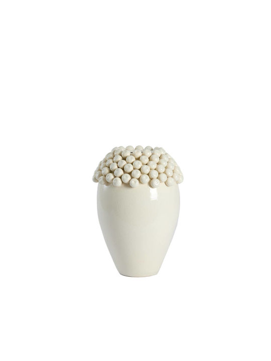 Light & Living Decorative White Ceramic Vase H43.5cm