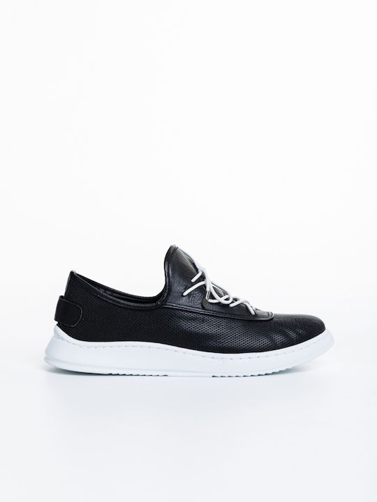 Leder Damen Oxfords in Schwarz Farbe