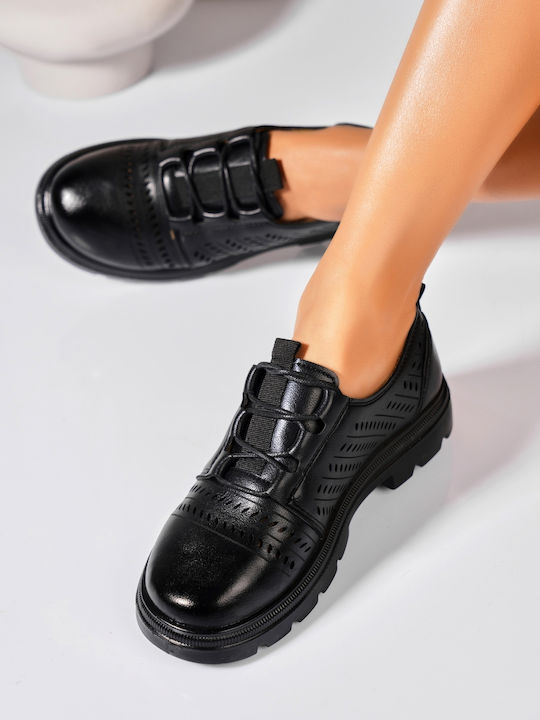 Piaodu Damen Oxfords in Schwarz Farbe