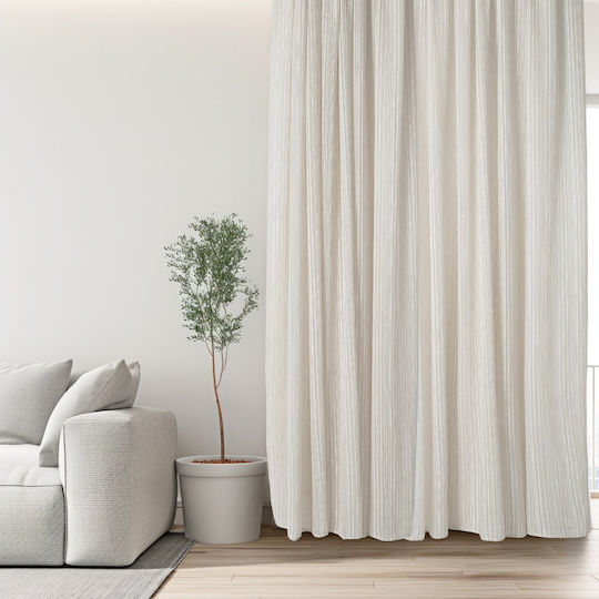 Whitegg Perdea Cu Coafură K0230 Albă 270x280cm