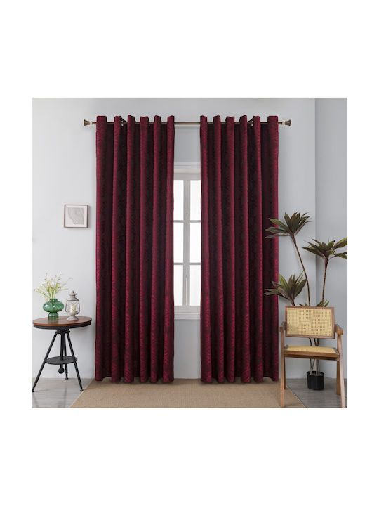 Lucktora Κουρτίνα Παραθύρου με Τρέσα Μπορντό 270x280εκ.