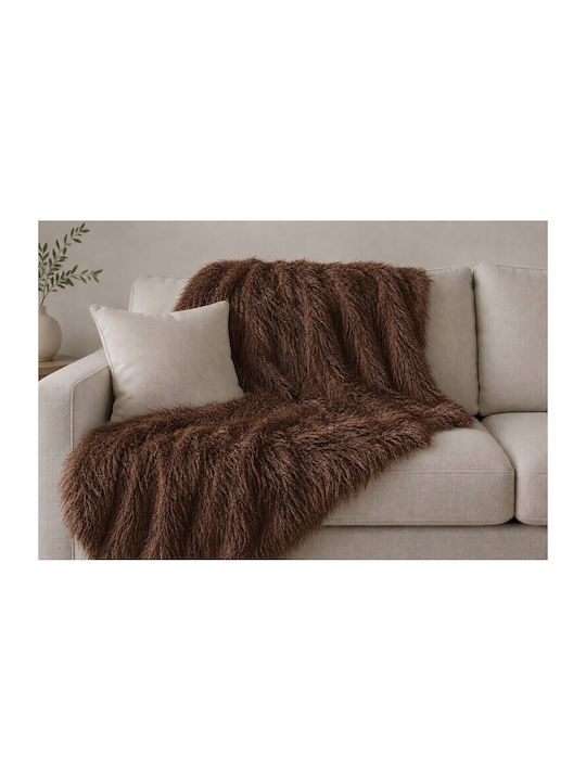 ForAll Sofa Throw 2 Seater 180x250cm Dark Brown