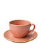 Espiel Essentials Set Cappuccino Cups Porcelain Pink 400ml 6pcs