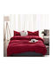 Kraft World Bettlaken Set Übergröße 220x240cm Bordeaux 4Stücke BES-SENT-Rot