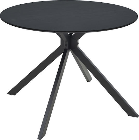 Xuson Στρογγυλό Κουζίνας Μαύρο 80x80x75εκ.