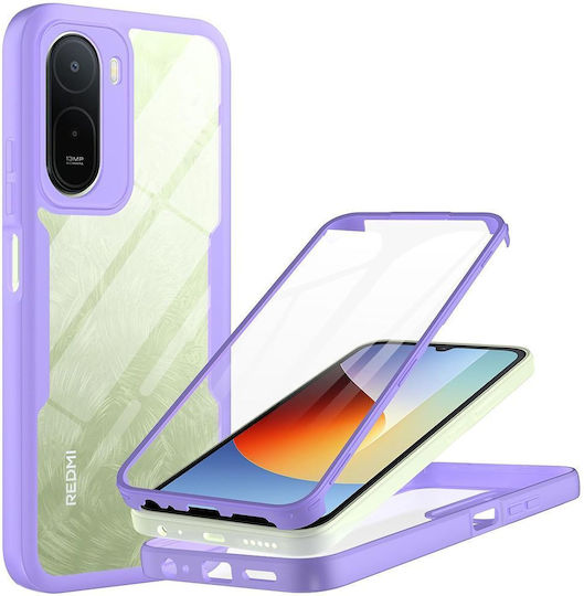 Techsuit 360 Vollschutz Silikon Lila (Redmi A7 Pro)