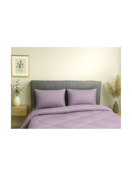 Stripe Set Kissenbezüge Flieder 50x70cm