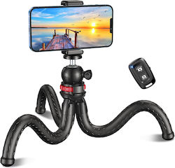 Cirycase Tripod Remote Compact Stable Flexible Portable 360° Rotation 31.2 Cm Suitable Smartphones Cameras Gopro