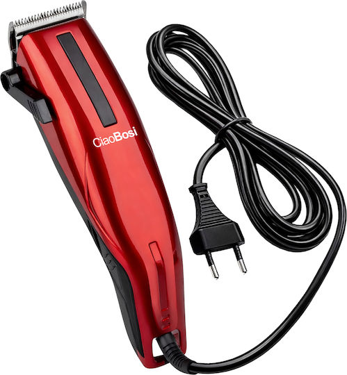 Avizar Corded Electric Hair Clipper 12w Precise Cut Trim Red
