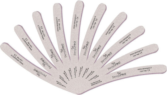 Set 10 Fișe Pentru Unghii Banană Granulație 120/180 Sensopro Milano