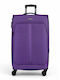 Diplomat Lisbon Large Fabric Travel Suitcase Purple
