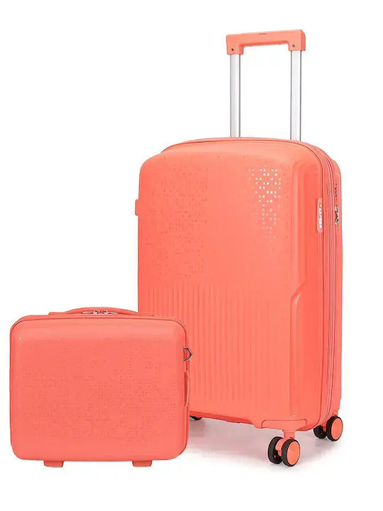 Amber Hard Suitcases Peachy Red Set 2pcs