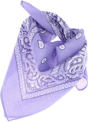 Cotton Bandana Size 55 X 55 Cm Mandala Print Buticcochet Light Purple Es2200