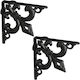 Relaxdays Raft De Colț Din Metal Negru 145x145mm 2 Bucăți 10032100_46