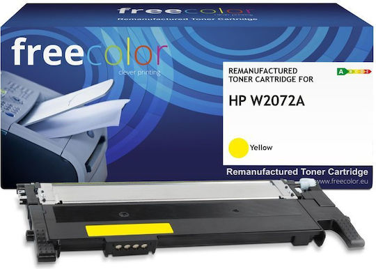 Freecolor Kompatibler Toner für Laser Drucker HP Hp W2072a 117a 1000 Seiten Gelb mit Chip