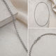Stainless Steel Kette Hals Silber 3,5m 45cm 139-10
