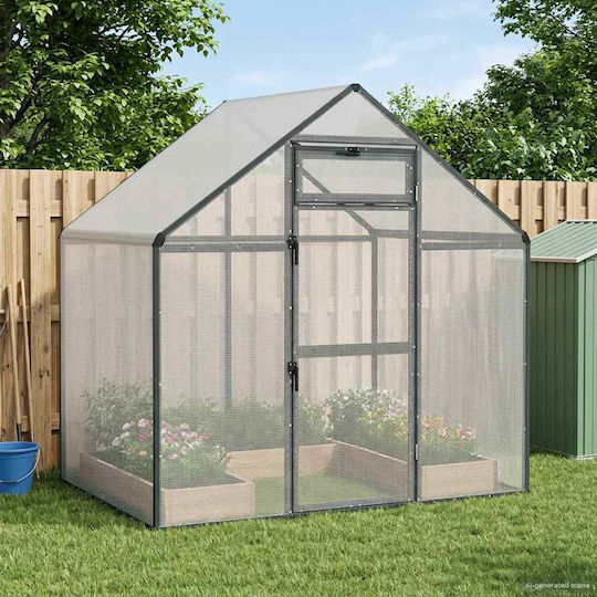 vidaXL Κλουβί Πτηνών 181.5x110.5x173.5εκ. Γκρι
