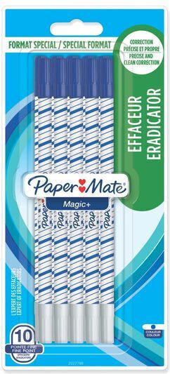 Paper Mate Tintenlöscher Magic+ Στρογγυλή Μύτη 10τεμ Blister