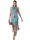 Sommer Maxi Damenkleid Türkis