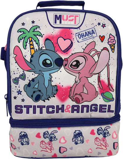 Must Team Stitch Geantă Izotermică Școlară Pentru Prânz 7 Litri Violet Stitch 22x16x28cm