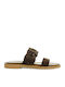 Myconian Women's Flat Sandals Brown