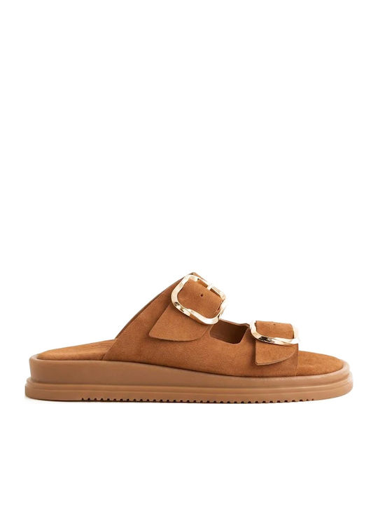 Women's Flat Sandals Flatforms Brown