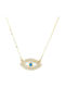 Drandakis Necklace Eye From 9 K Gold Turquoise