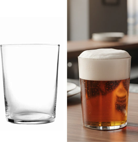 Uniglass Grande Ποτήρι Μπύρας / Καφέ/Freddo από Γυαλί σε Καφέ Χρώμα 510ml