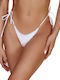 Bikini Slip with Laces White