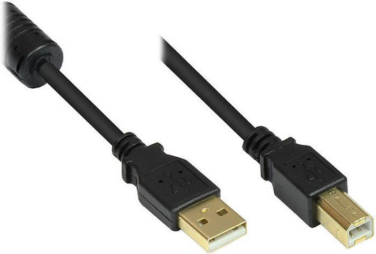Good Connections USB 2.0 Kabel USB-A-Stecker - USB-B-Stecker Schwarz 5m