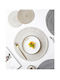 Dream House Round Fabric Beige Placemats