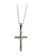 Kalliopi Silver Crucifix Pentru Bărbați Din Oțel Cu Lanț