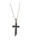 Kalliopi Silver Crucifix Pentru Bărbați Din Oțel Cu Lanț