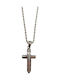Kalliopi Silver Crucifix Pentru Bărbați Din Oțel Cu Lanț
