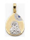 Gatsa Pendant Kids Charm with Virgin Mary in 9K Gold F0095