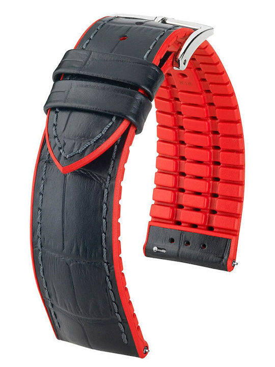 Hirsch Curea Din Piele Neagră 22mm