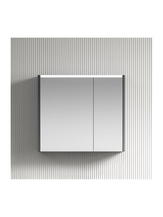 Martin Ophelia Oglindă de Baie cu Lumini LED 76x66cm Gri