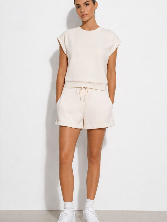 Women's High Waist Shorts White