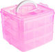 Sensopro Milano 3-level Compartmentalized Manicure Box Drawers Handle