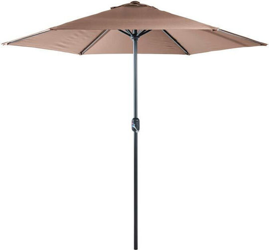 Umbrelă Profesională Rotundă Metalică Bej Φ2.5m