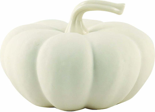 Κεραμική Διακοσμητική Κολοκύθα Λευκή 20x14cm – Minimal Elegant Deco Σαλόνι & Τραπεζαρία