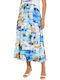 High Waist Maxi Skirt Blue