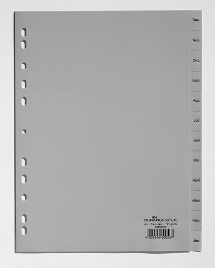 Durable Ντοσιέ για Χαρτί A4 Γκρι Durable 12τμχ