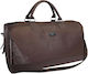 Boss Sak Voyage Brown from Artificial Leather L50xW18xH31cm