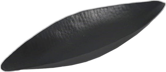 Liberta Boat Servierplatte aus Porzellan Schwarz 40x16cm