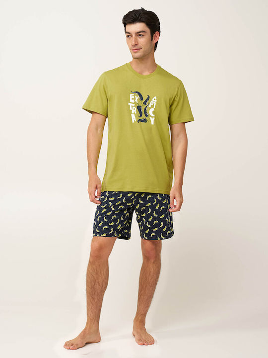Vamp Summer Men's Pyjama Green Palm