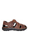 Men's Sandals In Tabac Brown Colour