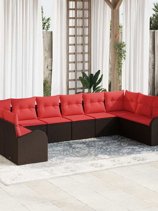 Ecksofa Outdoor Rattan mit Kissen