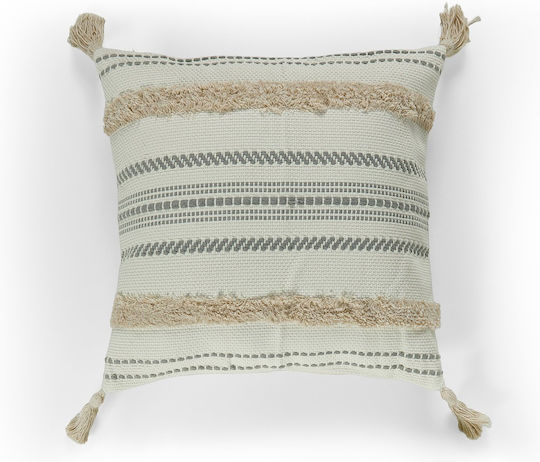 Whitegg Decorative Pillow Case B34 From 100% Cotton Ecru 45x45cm